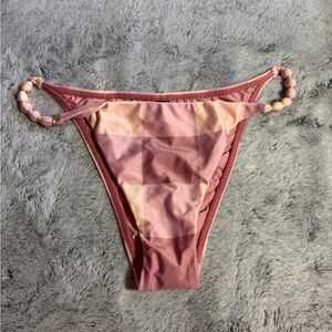Vix Pink Beaded Women's Swim Bottom size Large